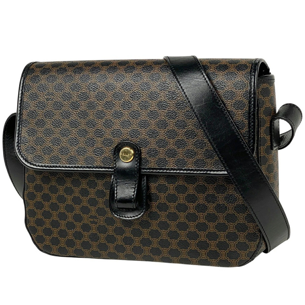 Celine Macadam shoulder bag cross Body Bum Crossbody Belt canvas black
